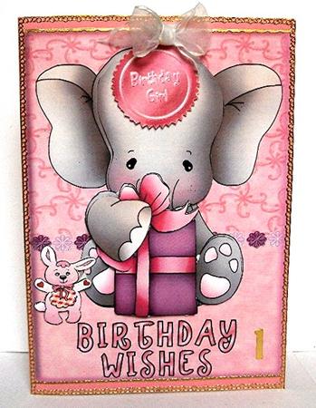 Birthday Girl Elephant by Maxine Jones