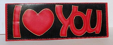 Large Dl I Love You Felties Quick Card N 3D Decoupage by Maxine Jones