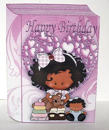 Little Ethnic Girl with Her Dolly Folded Book by Maxine Jones