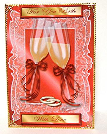 Champagne Flutes Quick Card Front by Maxine Jones