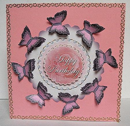 Butterflies Are Dancing for You 8x8 Topper 1 by Maxine Jones
