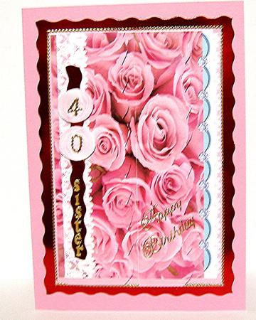 Pretty Pink Roses Side Pyramid Numbers 1-9 & 0 to Make Any A by Maxine Jones