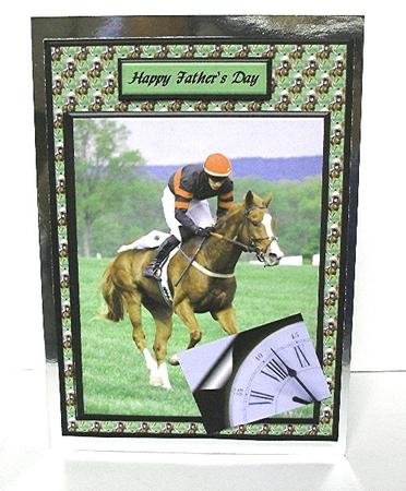 Horse Racing for Fathers Day A4 by Maxine Jones