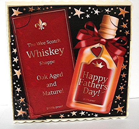 8 x 8 Fathers Day Whisky Scalloped Corner Topper by Maxine Jones