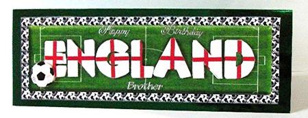 England Football Large Dl Card by Maxine Jones