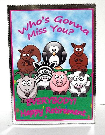 Who's Gonna Miss You A4 Card by Maxine Jones