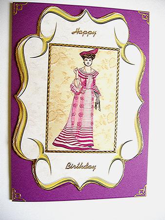 Elegant Lady 3 Fancy Bracket Card by Maxine Jones