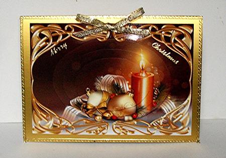 Art Nouveau Christmas Decorations Oval Pyramid by Maxine Jones