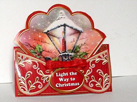 Lantern Red Light the Way to Christmas Scallop Trio Kit by Maxine Jones
