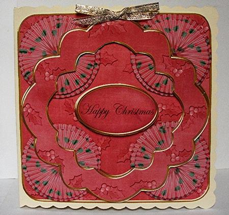 Dred Holly Happy Christmas 8in Rosette Cf Kit by Maxine Jones