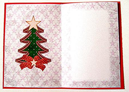 Merry Christmas Tree Insert in Red and Green by Maxine Jones