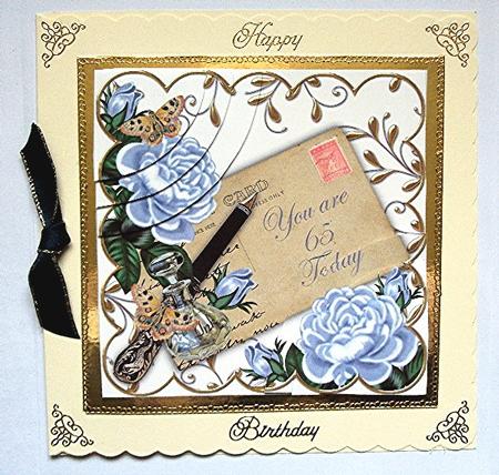 Pale Blue Roses 65 Today Ink Saver 6in Duo Corner Stacker by Maxine Jones