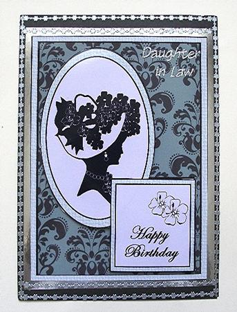 Lady Silhouette Quick Card by Maxine Jones