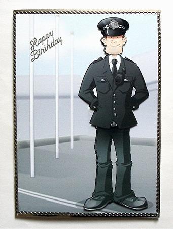 Police Officer Dude (passing Out Parade) A4 by Maxine Jones