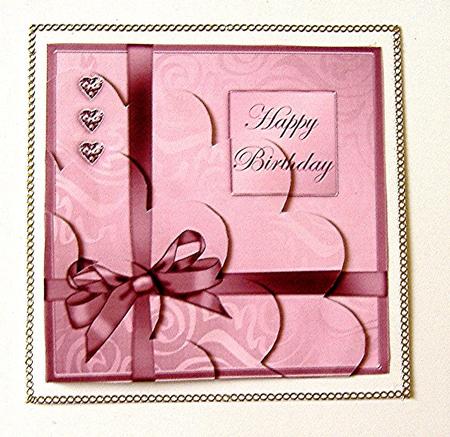 Elegant Flourish Quick Card Shell Edged Corner Side Stacker by Maxine Jones