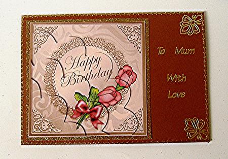 Roses and Metallic Lace Shell Edged Corner Side Stacker by Maxine Jones