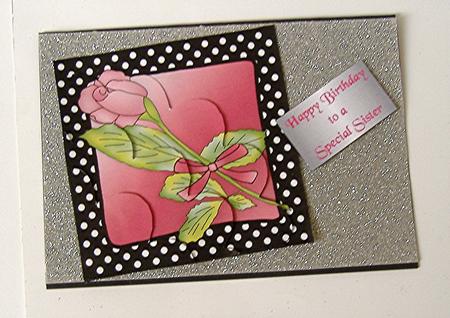 Single Rose - Shell Edged Corner Side Stacker by Maxine Jones