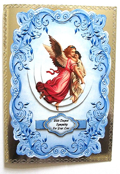 Angel Holding a Child Sympathy Pyramid Blue Qs by Maxine Jones