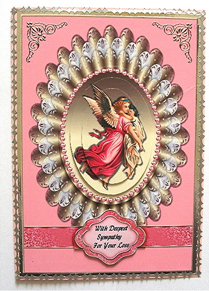 Angel Holding a Child Sympathy Pyramid Pink by Maxine Jones