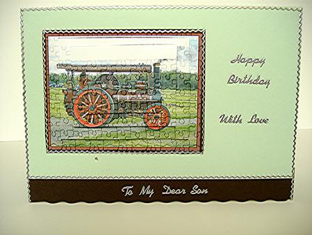 Steam Engine Jigsaw Effect Pyramid by Maxine Jones