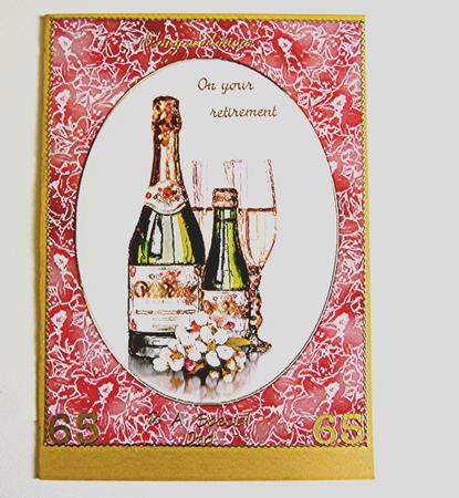 A4 Champagne & Flowers by Maxine Jones