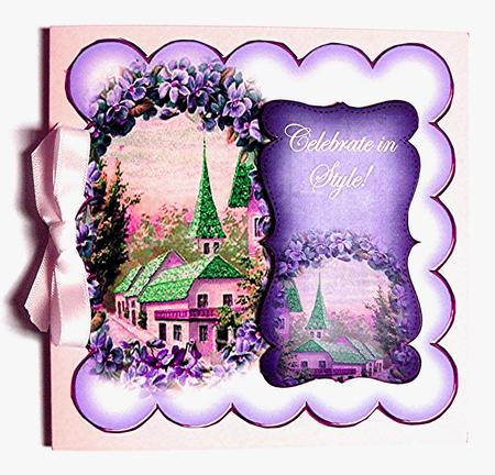Lilac Lavender View Celebrate in Style 8in Scallop Topper by Maxine Jones