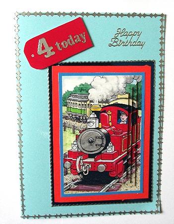 Tobias the Tank Engine 3D Pyramid Sheet by Maxine Jones