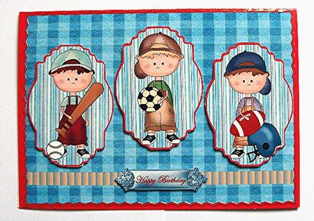 The Boys Sports Team Card Front by Maxine Jones