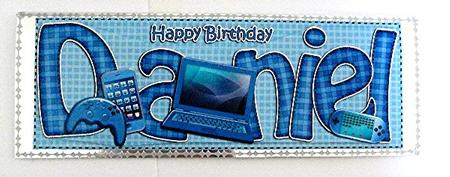 Birthday Daniel Large Dl Quick Card 3D Decoupage by Maxine Jones