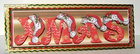 Xmas Word with Santa Hats Toppers by Maxine Jones