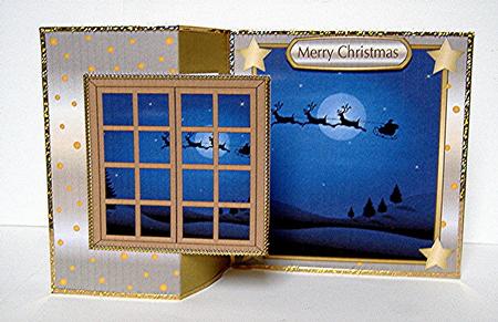 Christmas Scene and Window Fold Back 12 by Maxine Jones