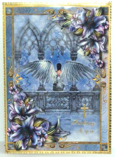 Purple Lilies - Angel at the Arches by Maxine Jones