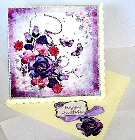 Pink and Purple Flower Spray Mini Kit. by Maxine Jones