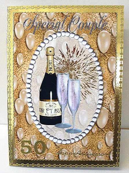 A4 Gold Anniversary Celebration 3 by Maxine Jones