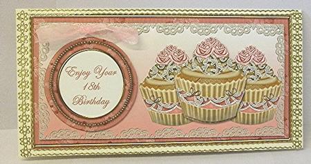 Pink Vintage Cupcake 18th Birthday Dl Decoupage Topper by Maxine Jones