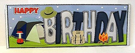Camping Birthday Large Dl by Maxine Jones