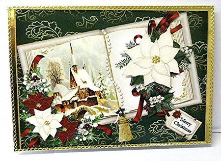 Christmas Book Scene Cream by Maxine Jones
