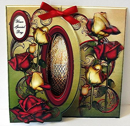 Shaped Front Free Standing Easel - Summer Roses by Maxine Jones