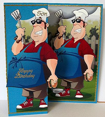 Barbeque Dude A4 by Maxine Jones