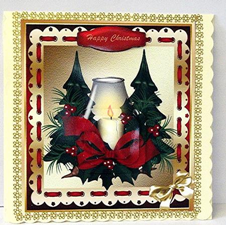 Lovely Candle on a Gold Scalloped Frame (pyramarge) by Maxine Jones