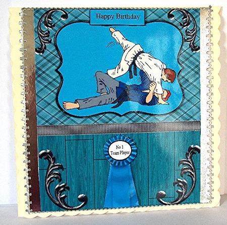Judo No. 1 Team Player Card Topper & Decoupage by Maxine Jones