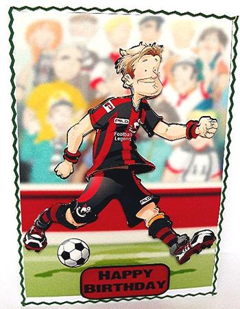 Football Dude Black and Red by Maxine Jones