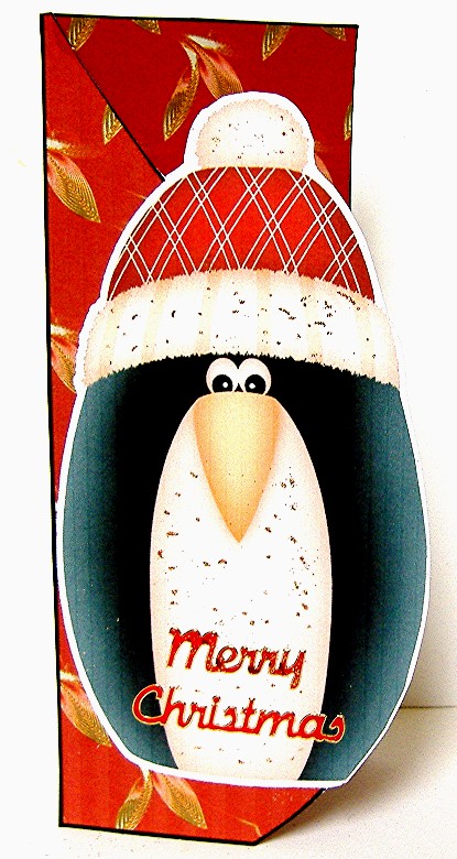 Penguin in Red Hat Tear Drop by Maxine Jones