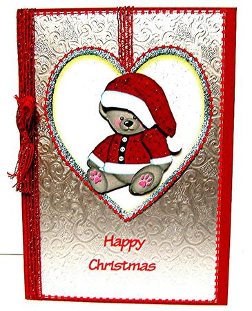 Little Teddy Dressed for Christmas by Maxine Jones