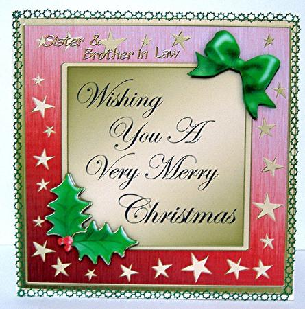 Elegant Christmas Greetings - 8 x 8 Quick Card Topper by Maxine Jones