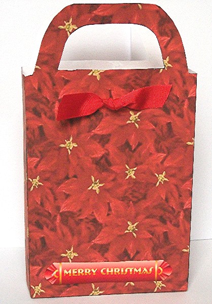 Poinsettia Christmas Gift Bag by Maxine Jones