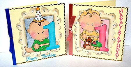 Baby Girl /boy First Birthday Toppers by Maxine Jones