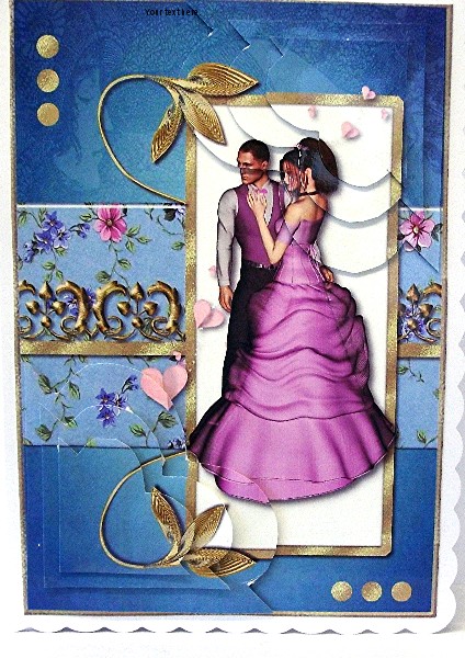 Dance of Romance Double Corner Stacker Topper by Maxine Jones