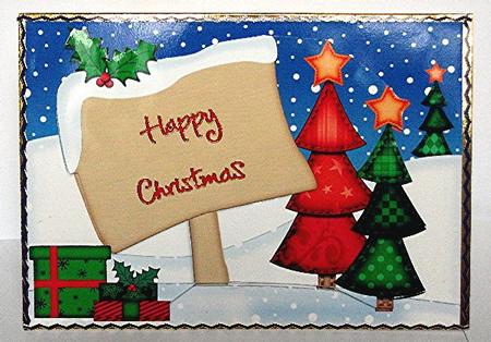 Xmas Blank Signpost A5 Quick Card 3D Decoupage by Maxine Jones