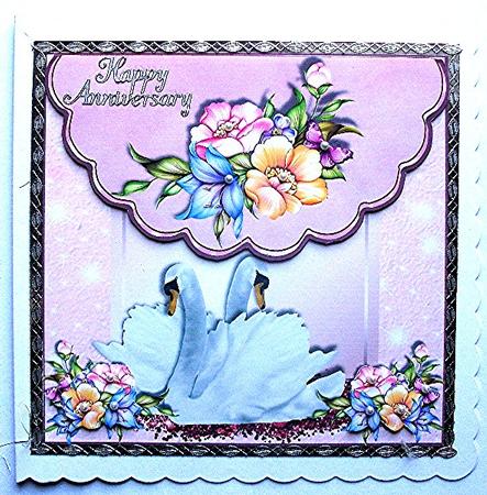 Two Swans Envelope Style Card Topper by Maxine Jones